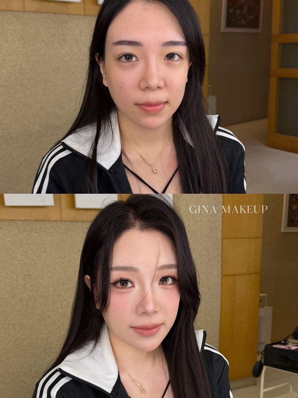 Gina 彩妝作品:妝髮前後・造型紀錄